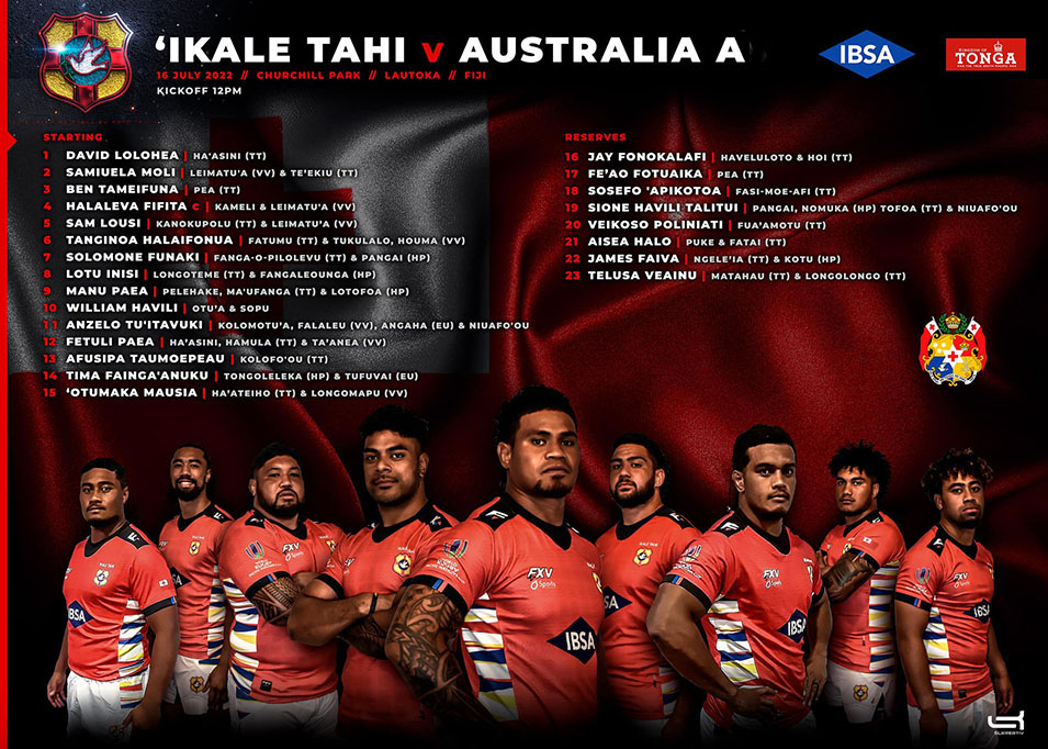 ‘Ikale Tahi squad named for Australia A Matangi Tonga